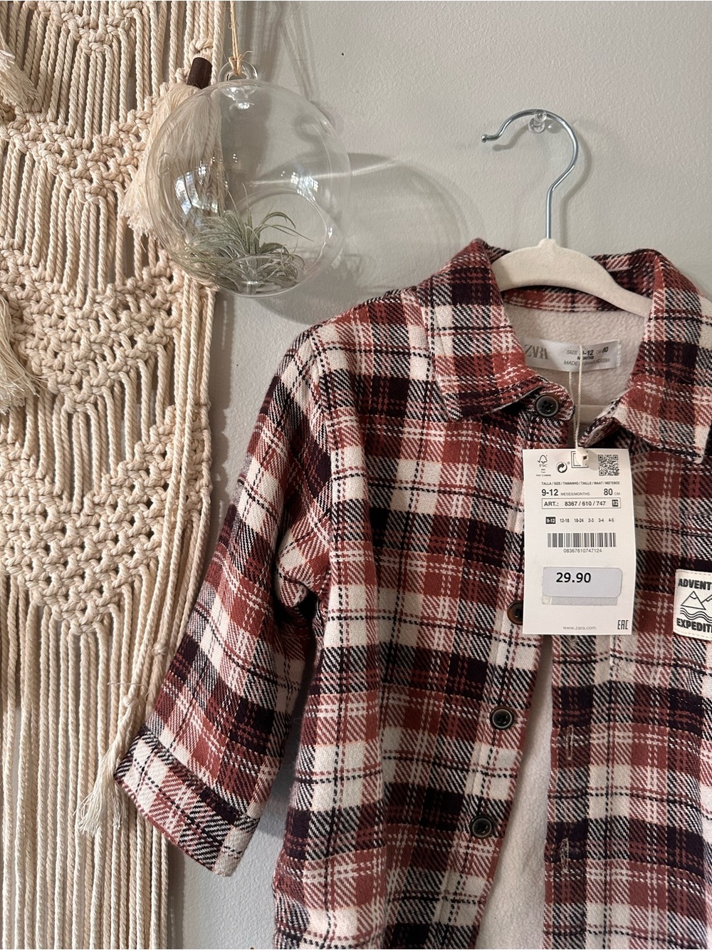 9-12m Zara flannel